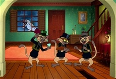 Escena de Tom y Jerry: una aventura con Sherlock Holmes